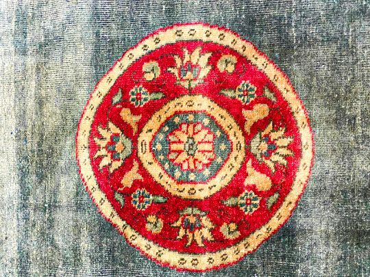 3x10 Green and Red Turkish Tribal Runner