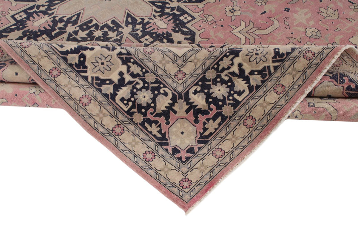 9x12 Pink and Navy Persian Traditional Rug