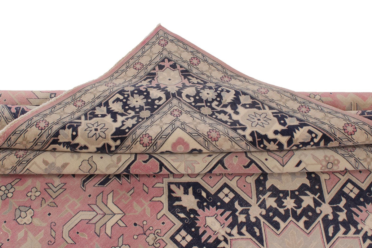 9x12 Pink and Navy Persian Traditional Rug