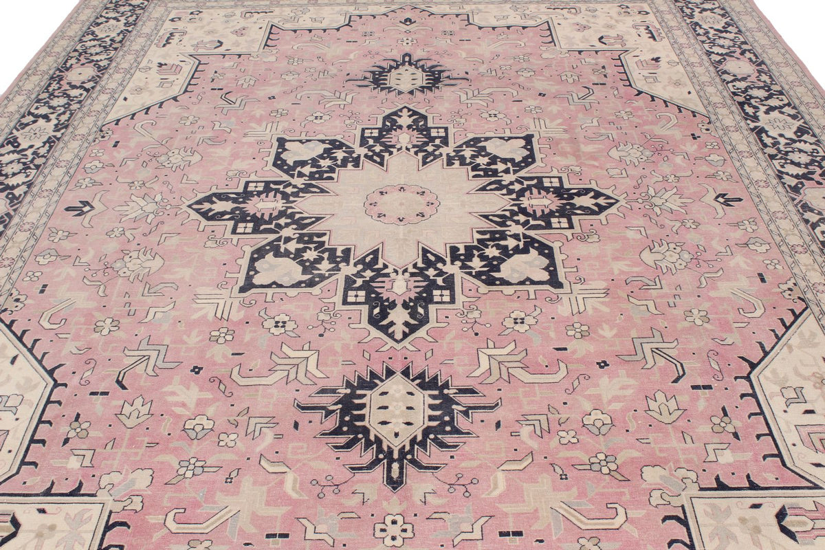 9x12 Pink and Navy Persian Traditional Rug