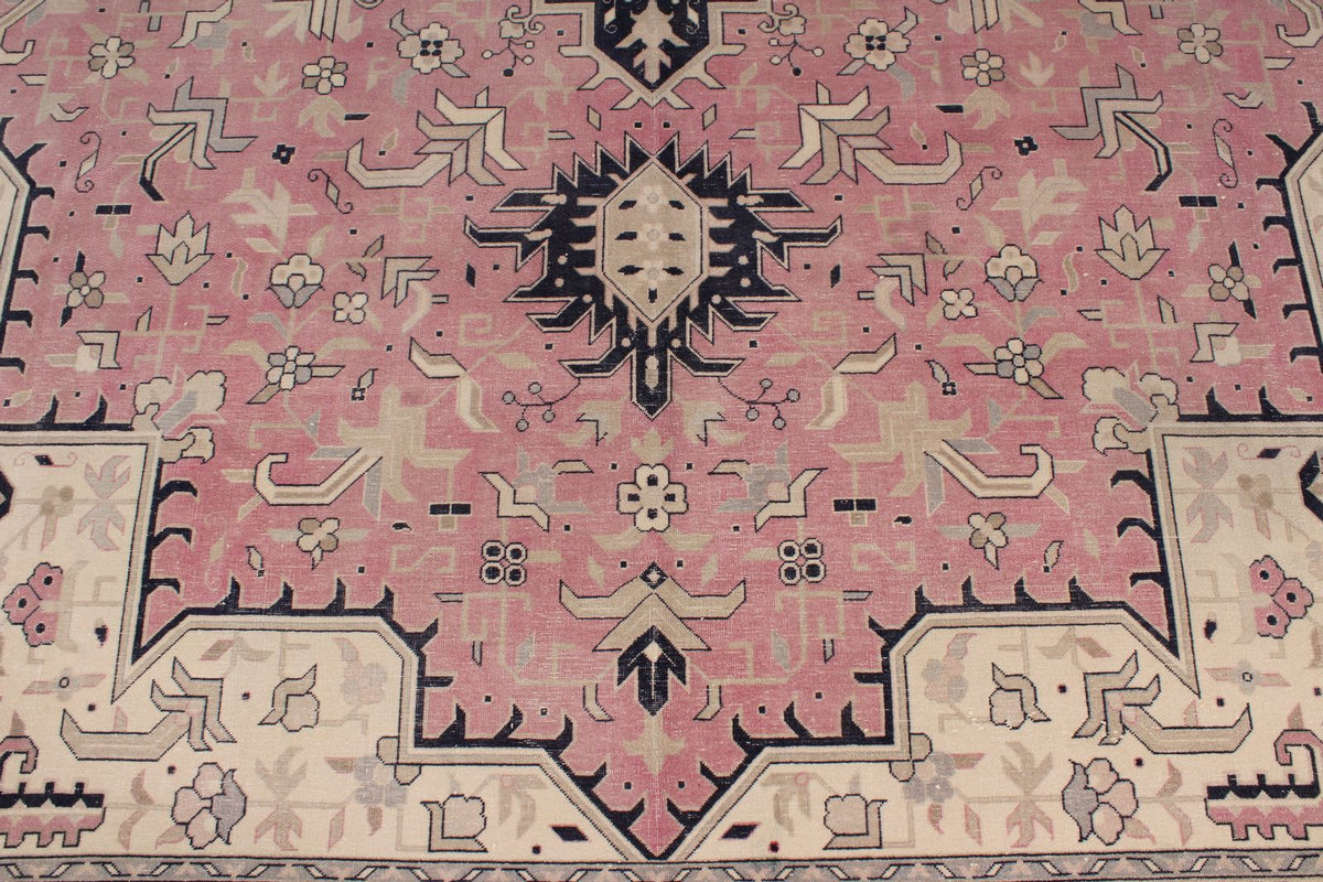 9x12 Pink and Navy Persian Traditional Rug