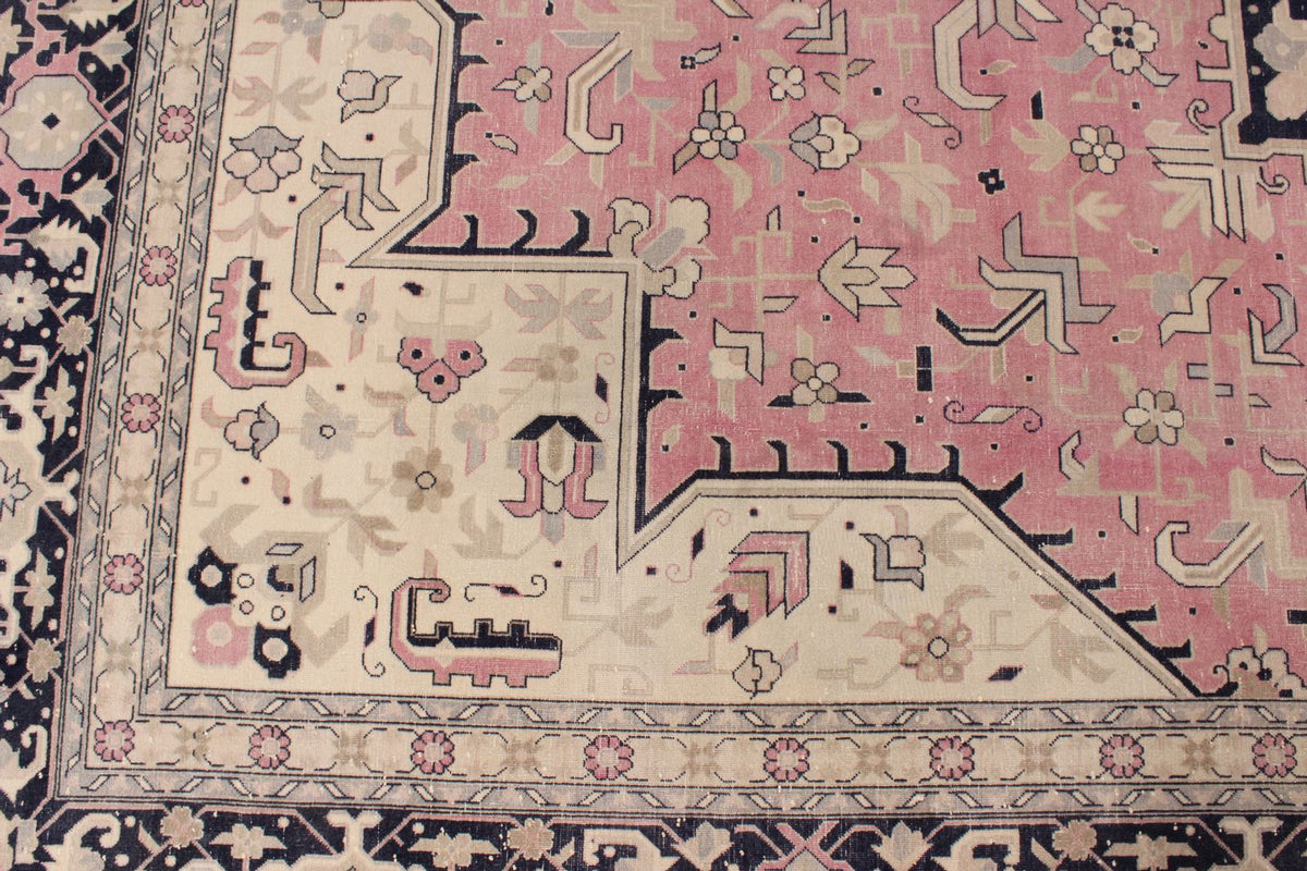 9x12 Pink and Navy Persian Traditional Rug