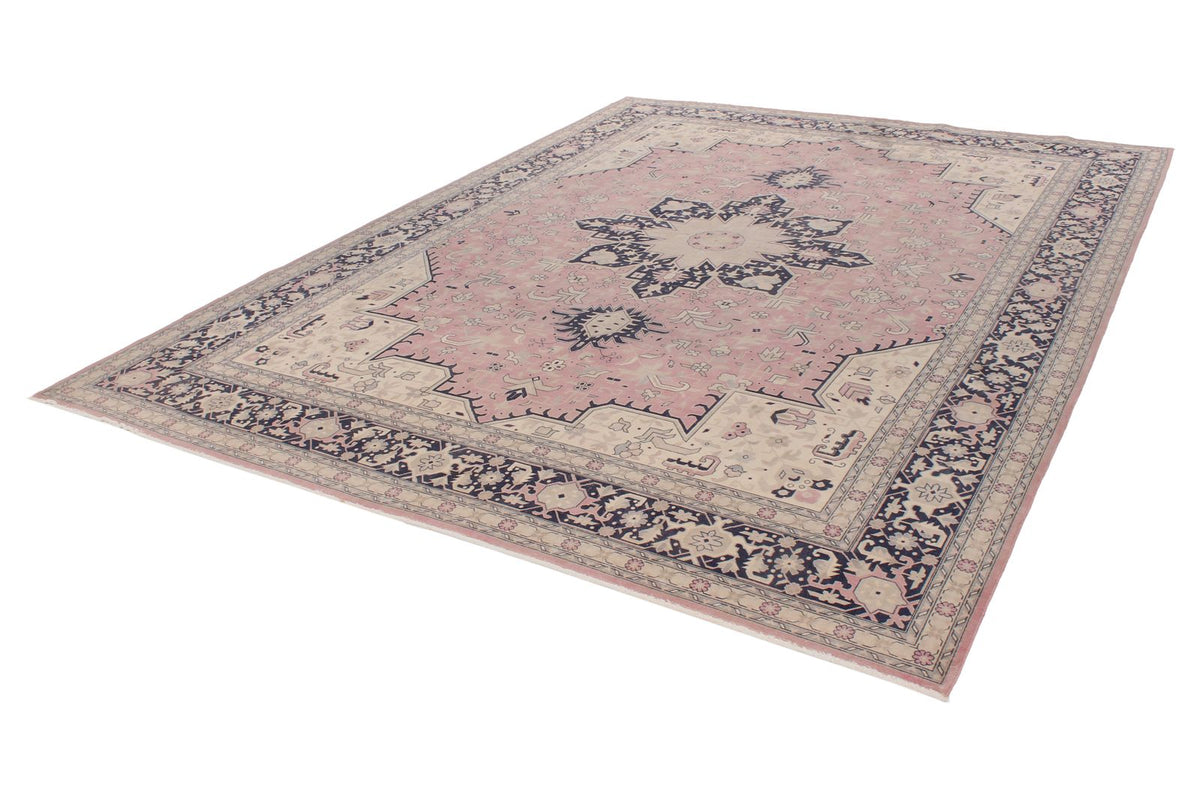 9x12 Pink and Navy Persian Traditional Rug