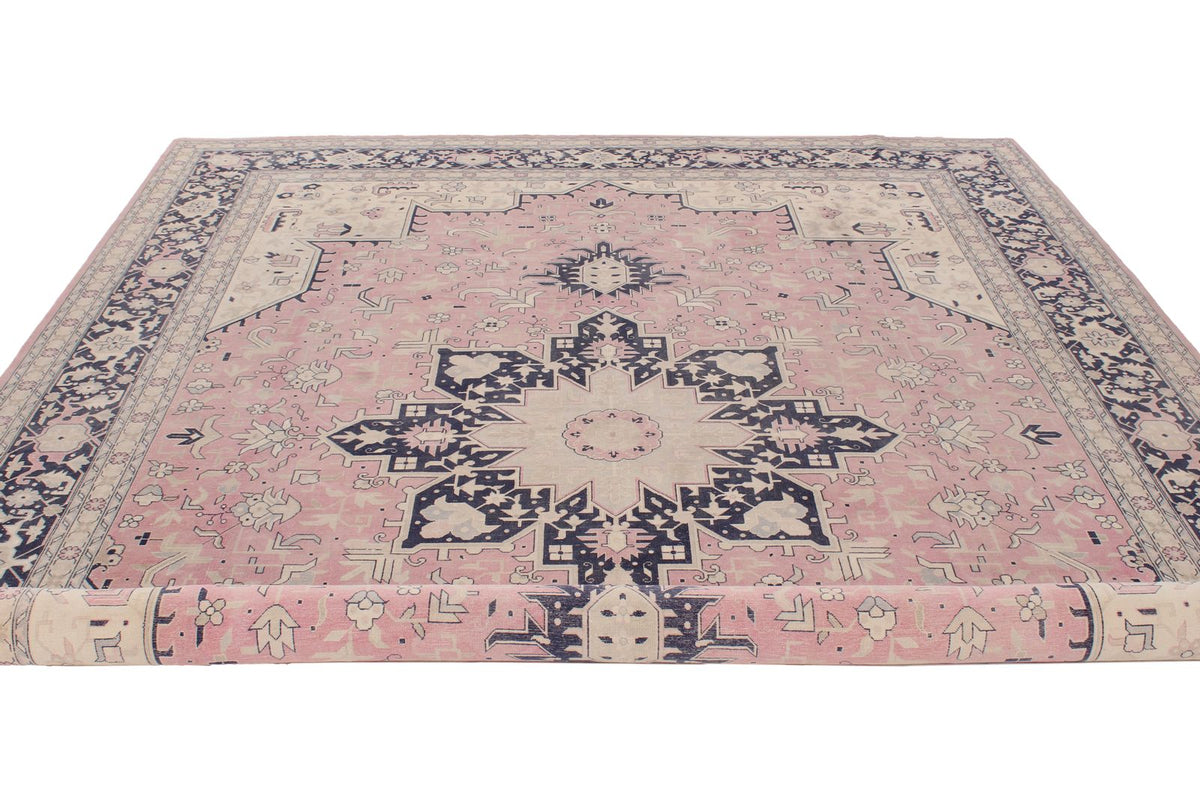 9x12 Pink and Navy Persian Traditional Rug