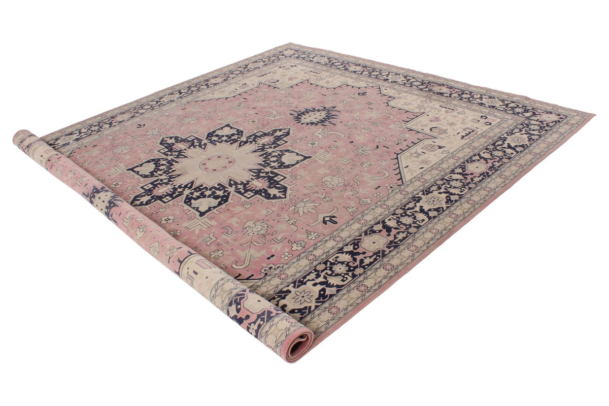 9x12 Pink and Navy Persian Traditional Rug