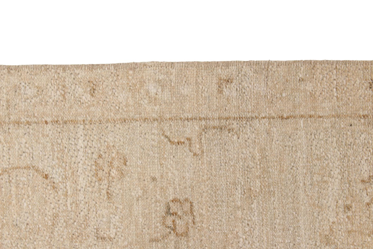 8x12 Brown and Ivory Turkish Oushak Rug