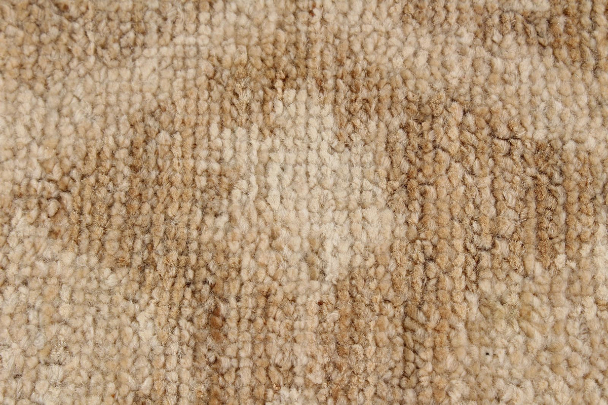 8x12 Brown and Ivory Turkish Oushak Rug