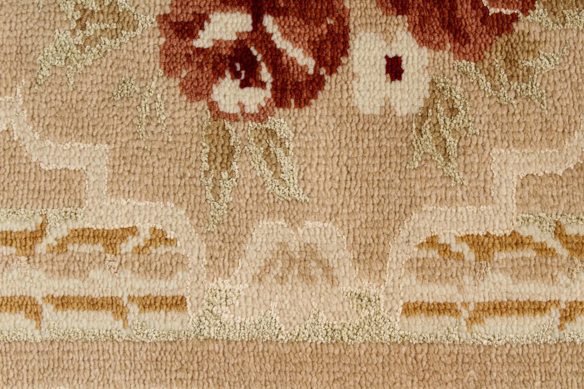 8x10 Ivory and Beige Turkish Traditional Rug