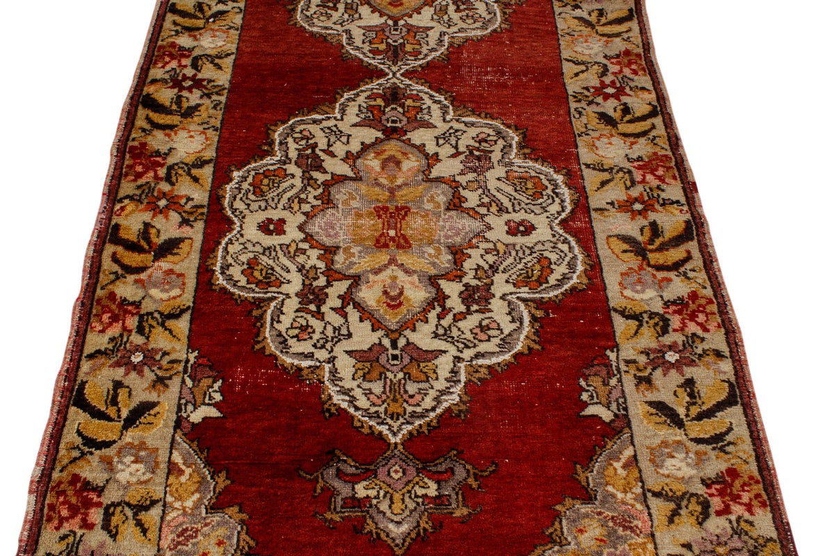 4x11 Red and Gold Turkish Tribal Runner