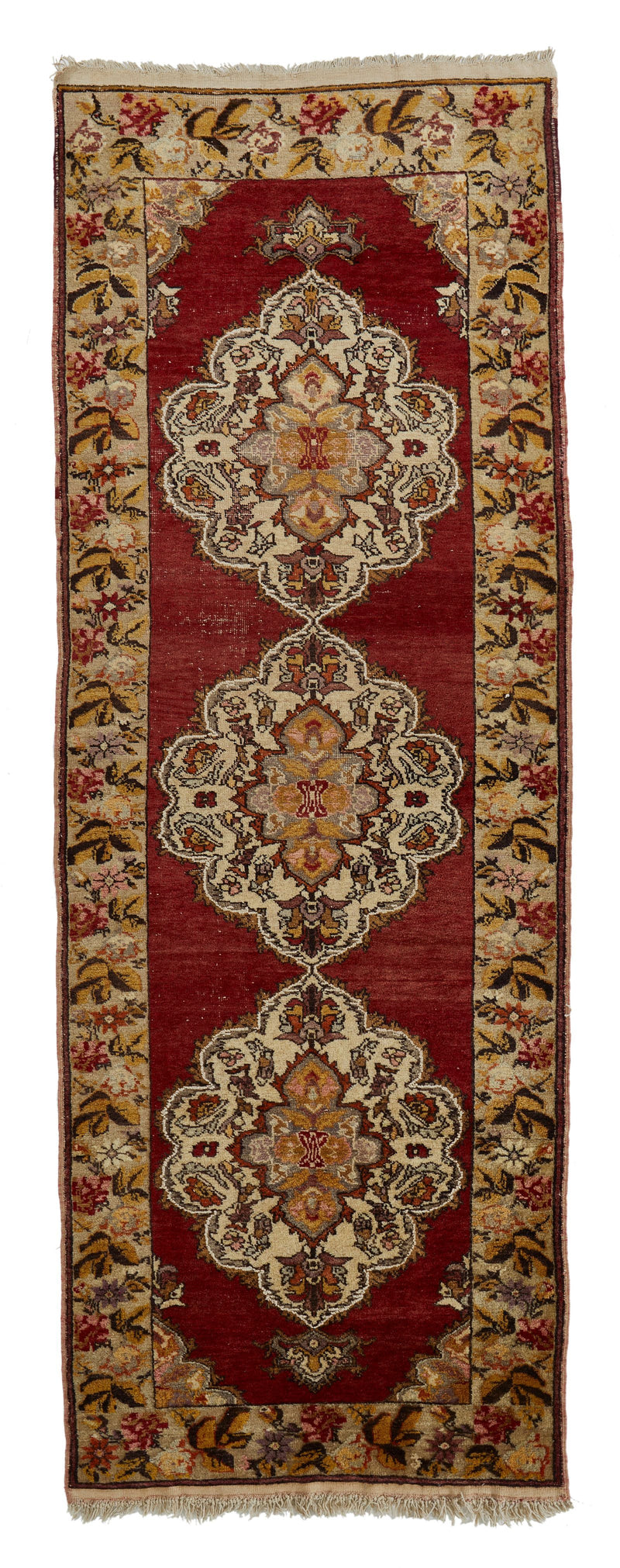 4x11 Red and Gold Turkish Tribal Runner