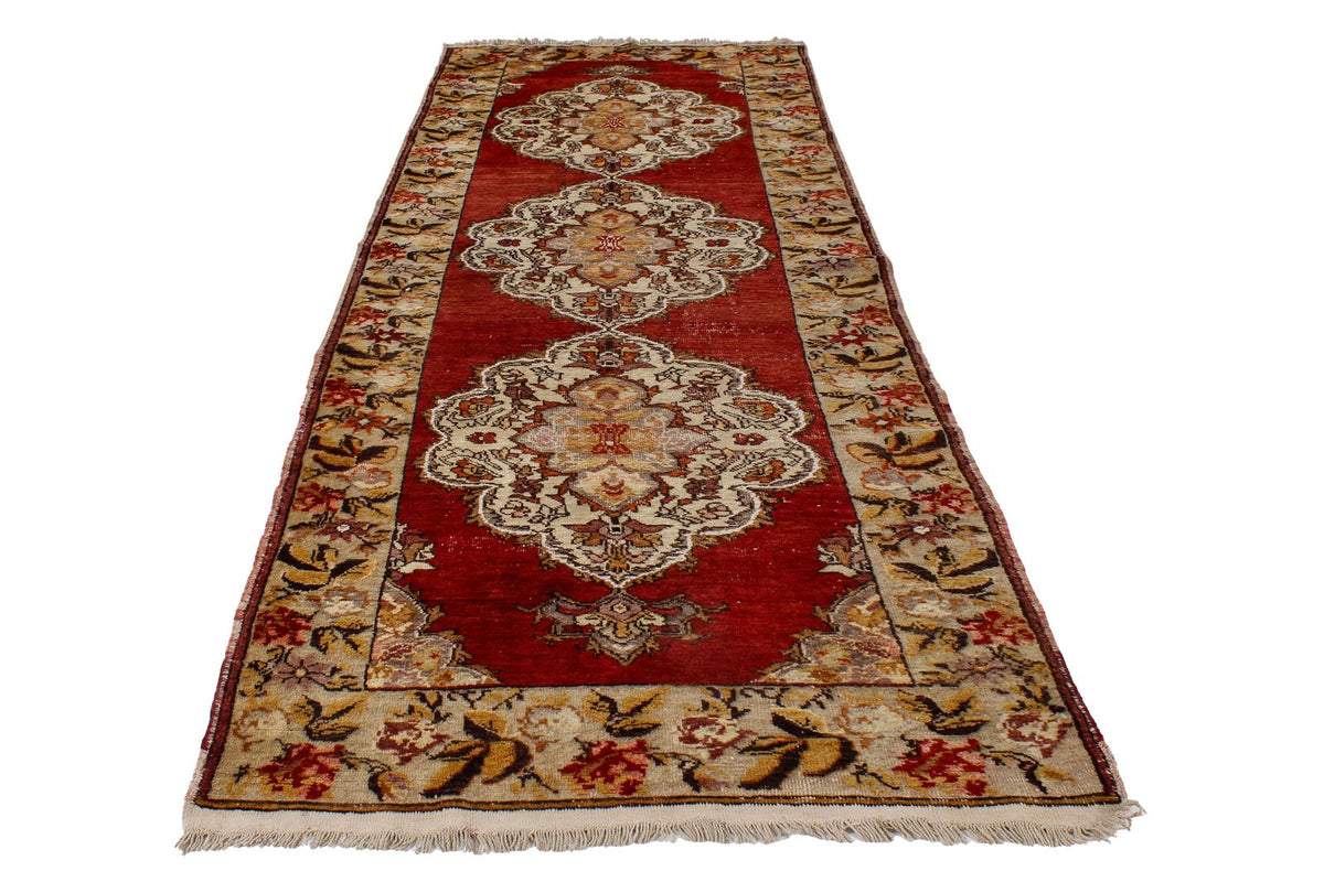 4x11 Red and Gold Turkish Tribal Runner