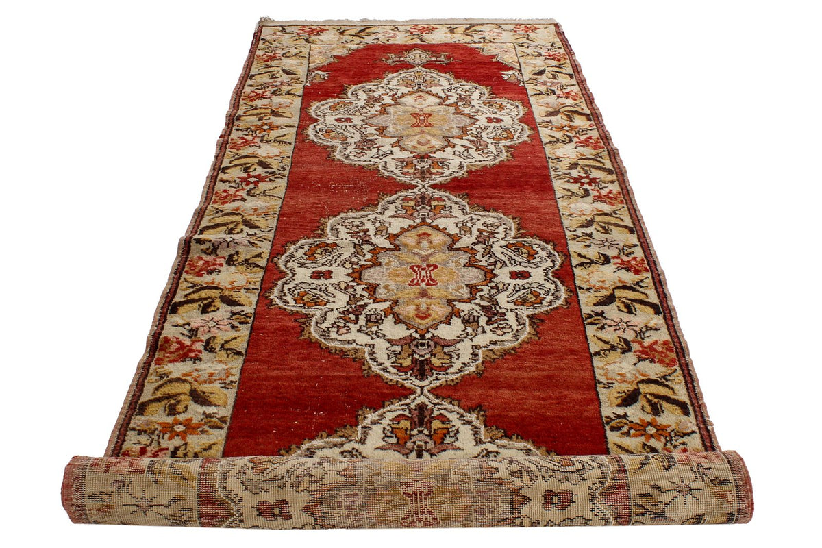 4x11 Red and Gold Turkish Tribal Runner