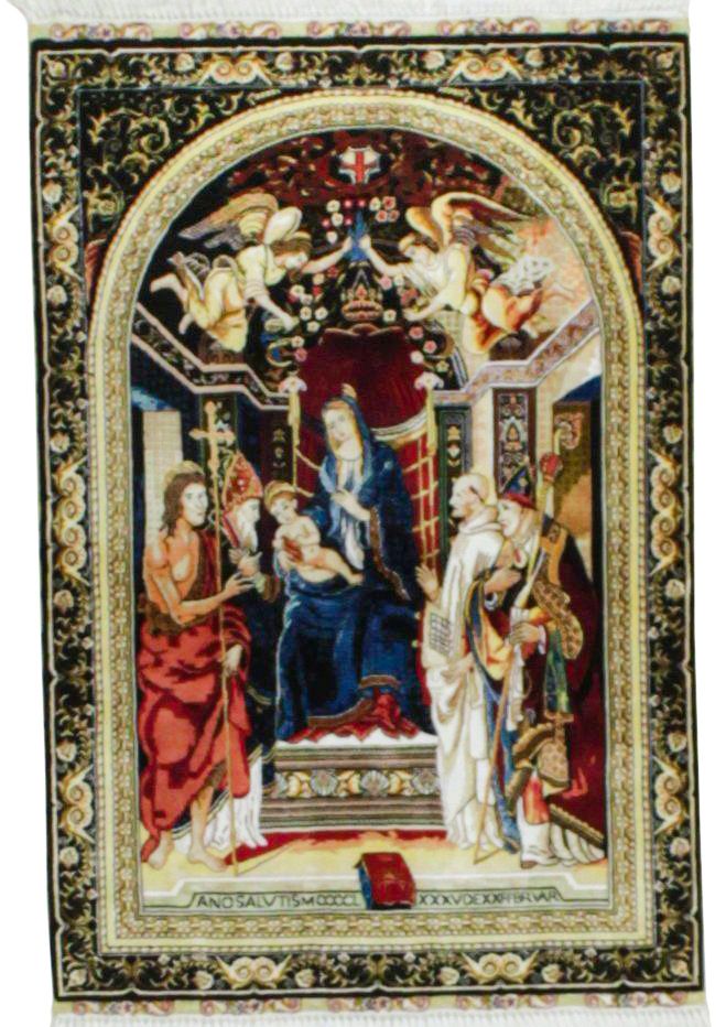 2x3 Multicolor Turkish Silk Rug