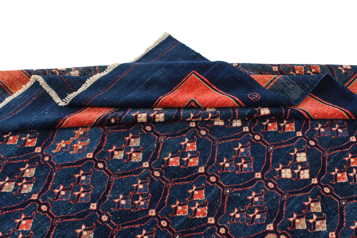 7x9 Multicolor and Red Modern Contemporary Rug