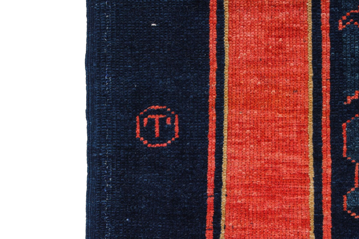 7x9 Multicolor and Red Modern Contemporary Rug