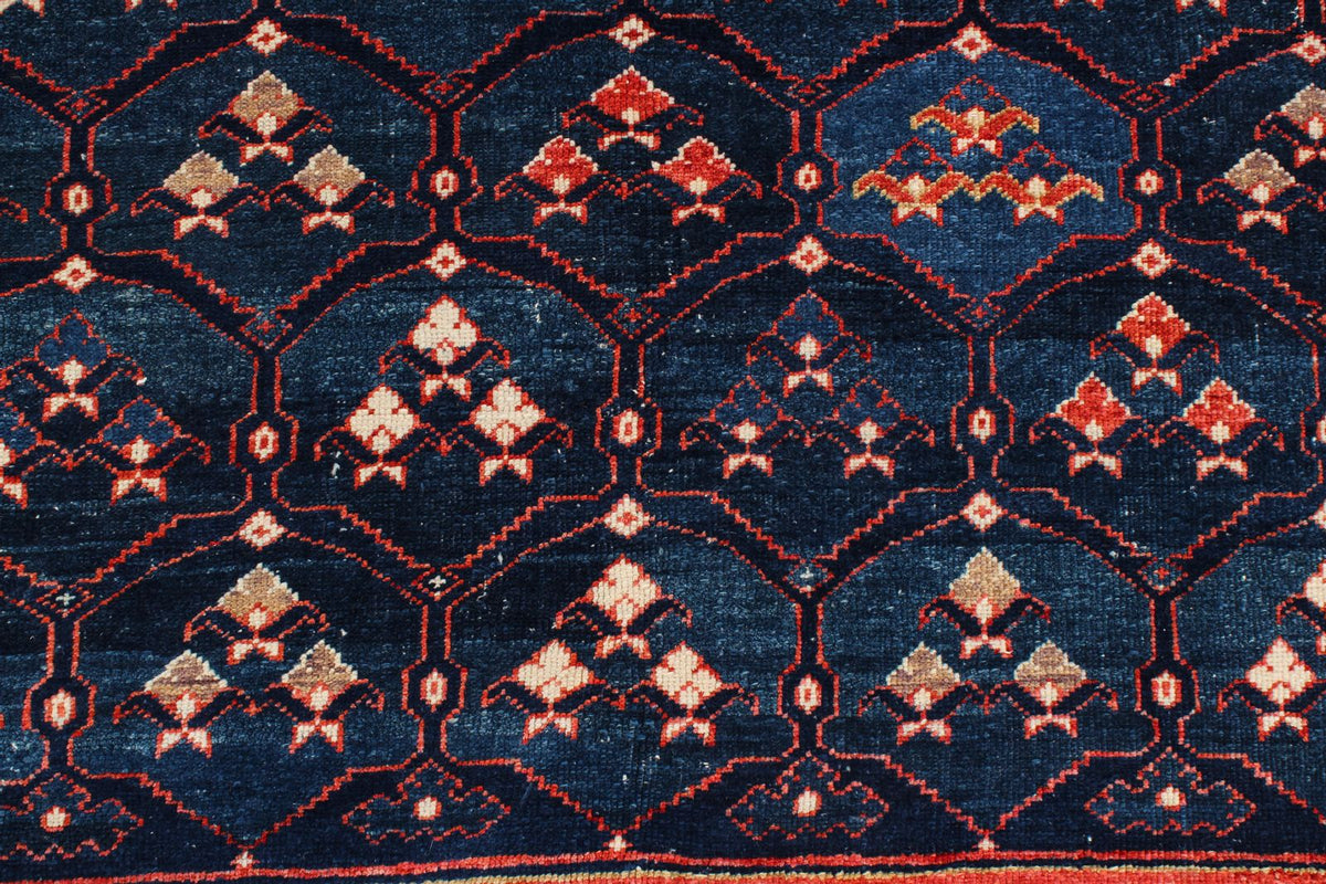 7x9 Multicolor and Red Modern Contemporary Rug