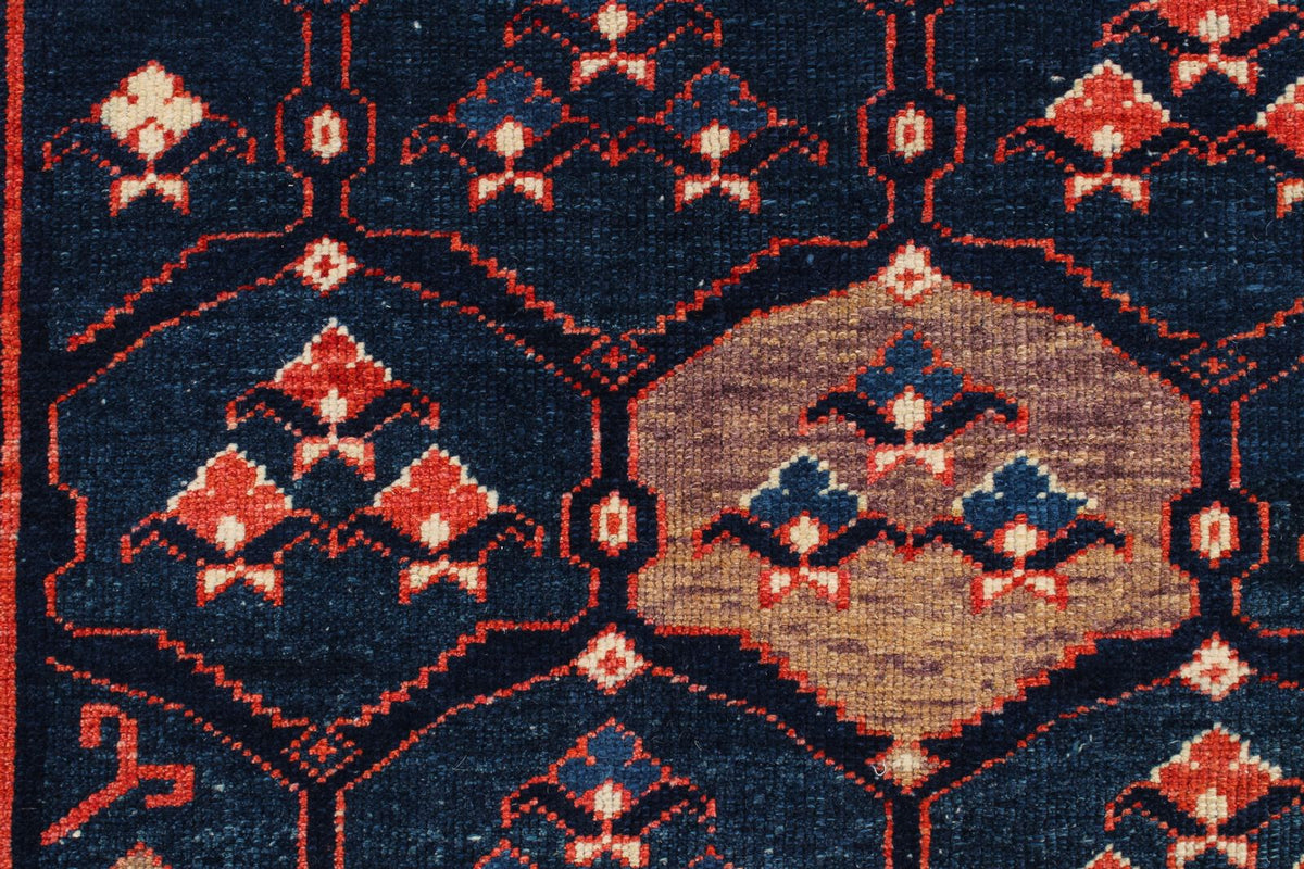 7x9 Multicolor and Red Modern Contemporary Rug