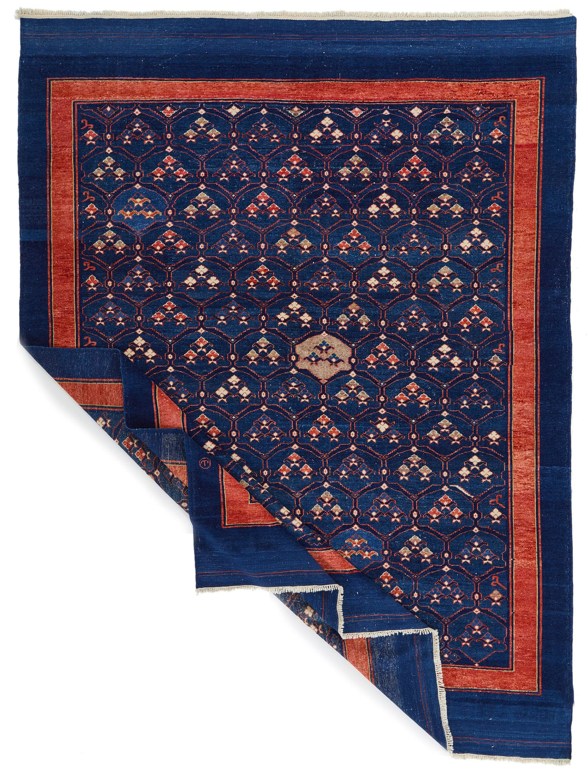 7x9 Multicolor and Red Modern Contemporary Rug