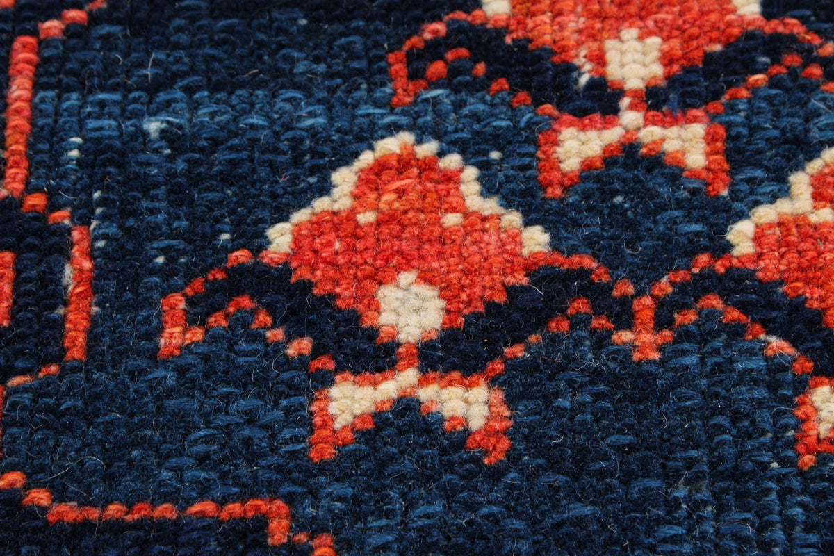 7x9 Multicolor and Red Modern Contemporary Rug