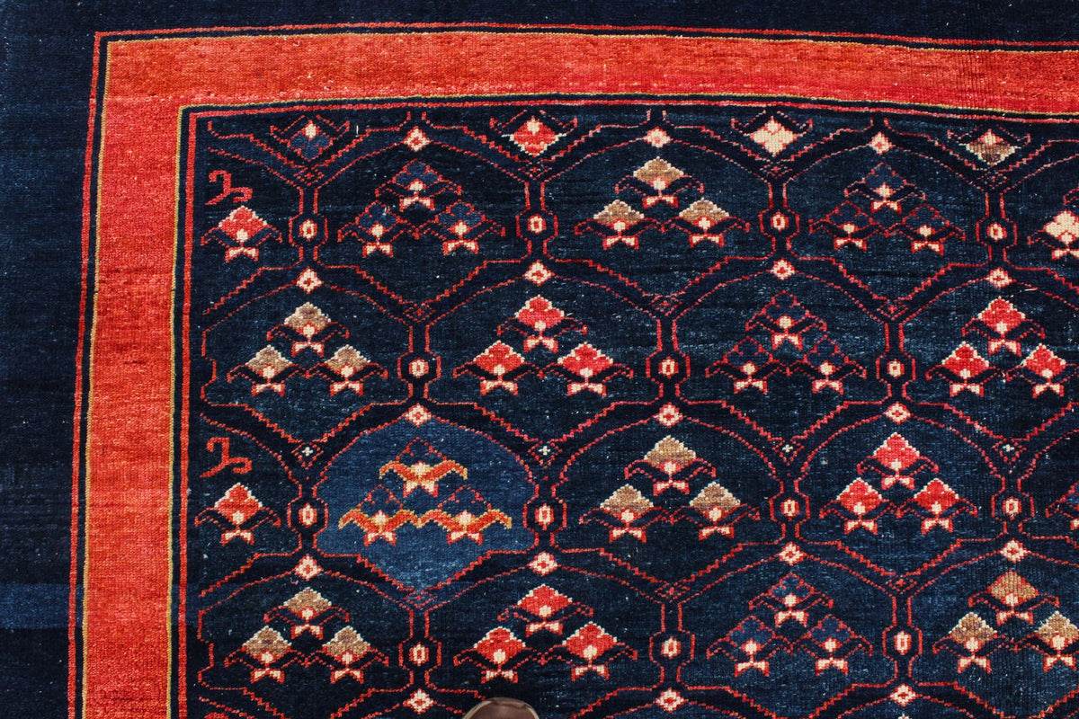 7x9 Multicolor and Red Modern Contemporary Rug