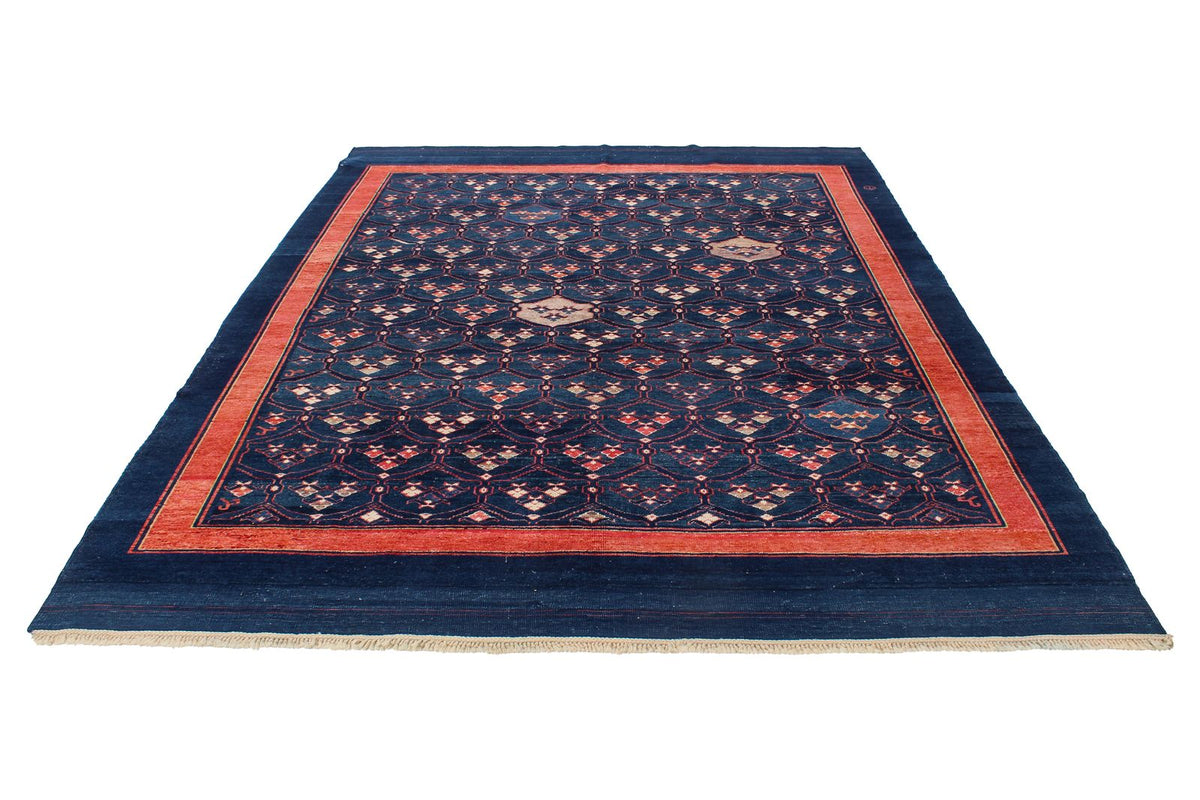 7x9 Multicolor and Red Modern Contemporary Rug