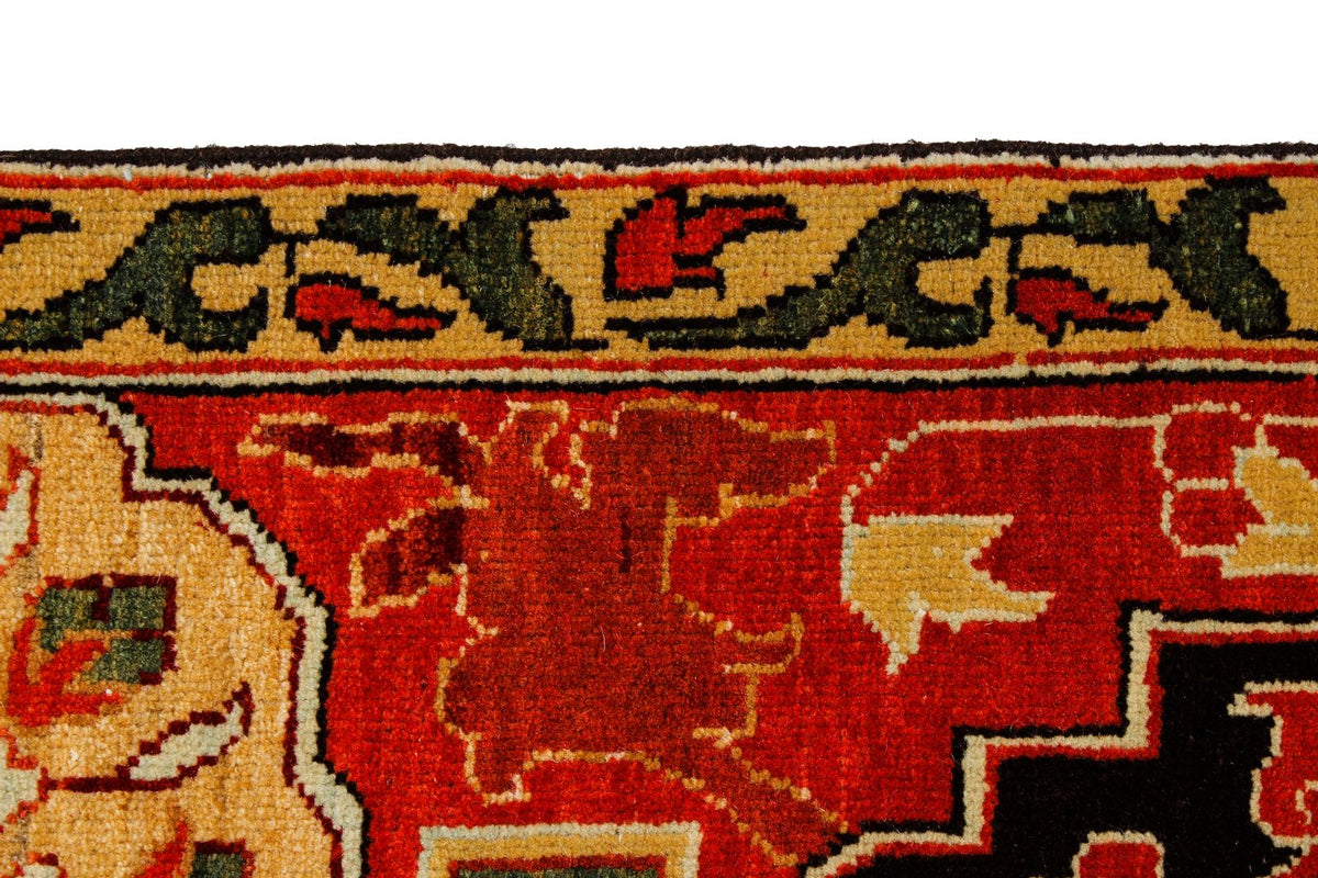 8x10 Ivory and Red Turkish Traditional Rug