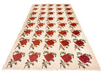 6x11 Red and Beige Turkish Tribal Rug