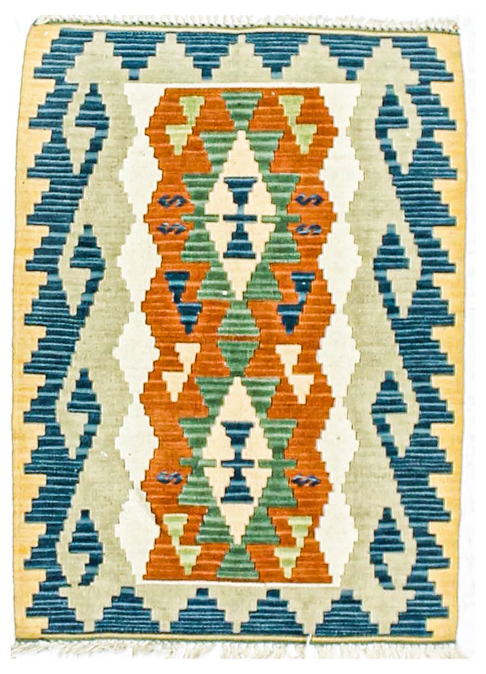 3x4 Multicolor and Multicolor Turkish Tribal Rug