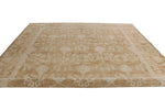 10x14 Brown and Ivory Turkish Oushak Rug