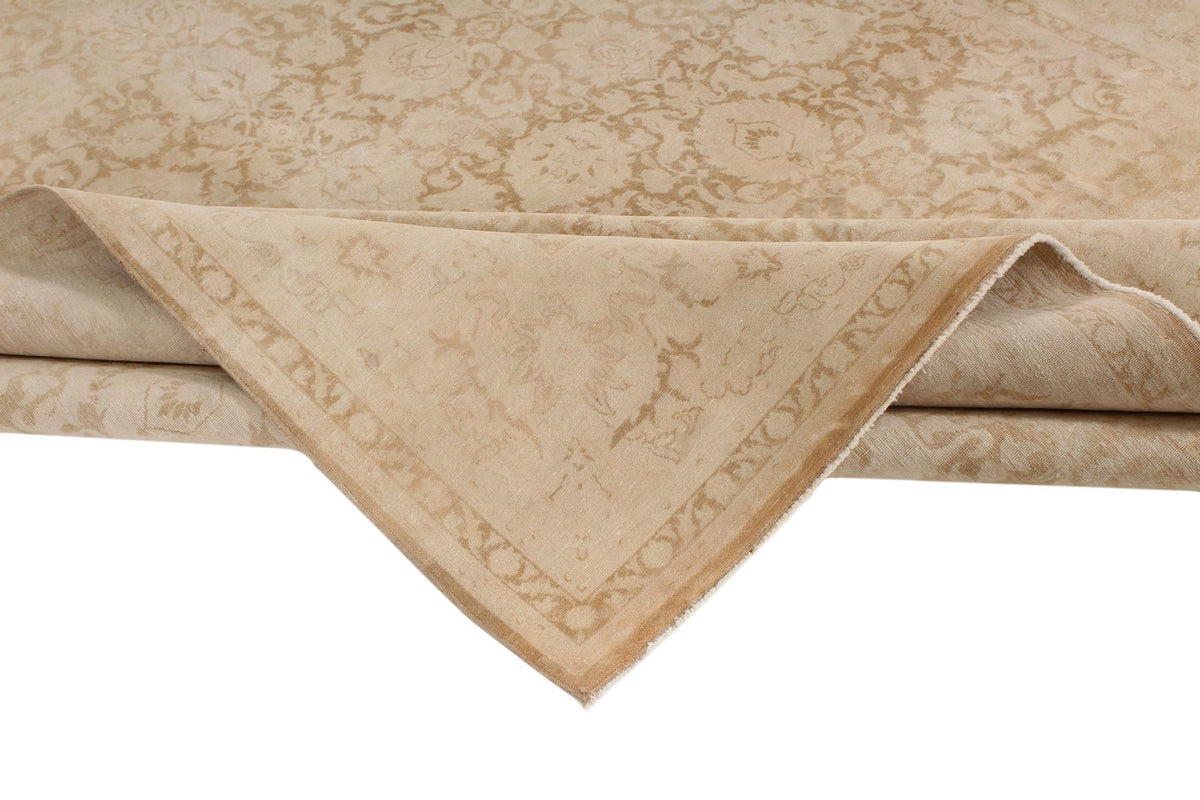 9x12 Brown and Ivory Turkish Traditional Rug