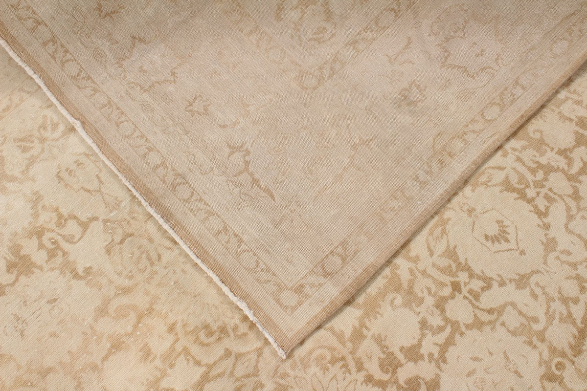9x12 Brown and Ivory Turkish Traditional Rug