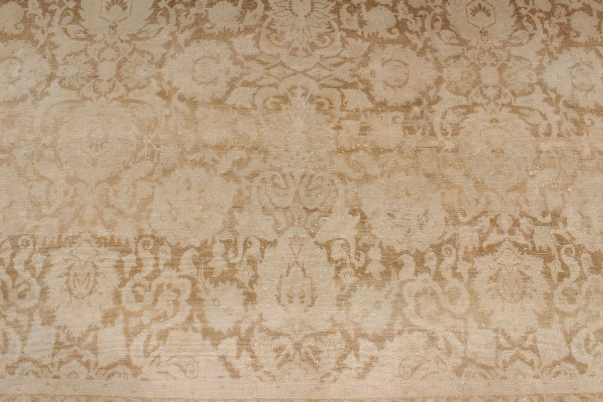 9x12 Brown and Ivory Turkish Traditional Rug