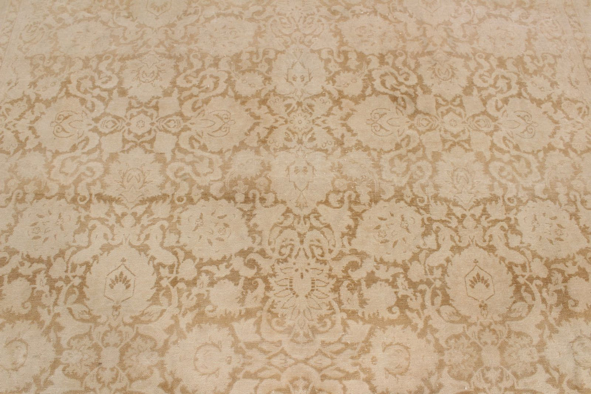 9x12 Brown and Ivory Turkish Traditional Rug