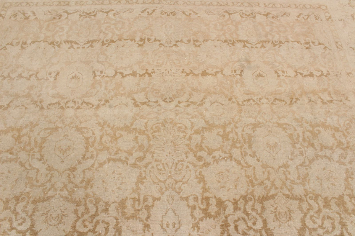 9x12 Brown and Ivory Turkish Traditional Rug