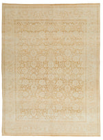 9x12 Brown and Ivory Turkish Traditional Rug