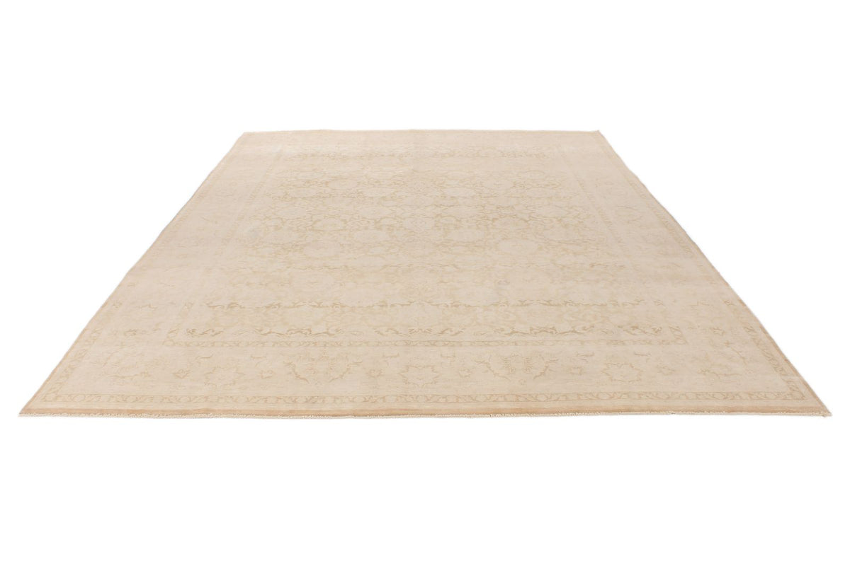 9x12 Brown and Ivory Turkish Traditional Rug
