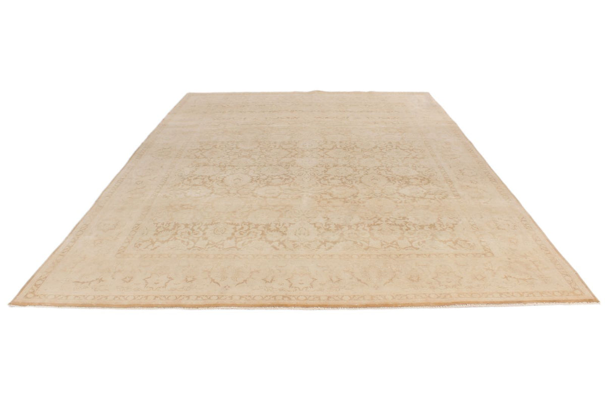 9x12 Brown and Ivory Turkish Traditional Rug