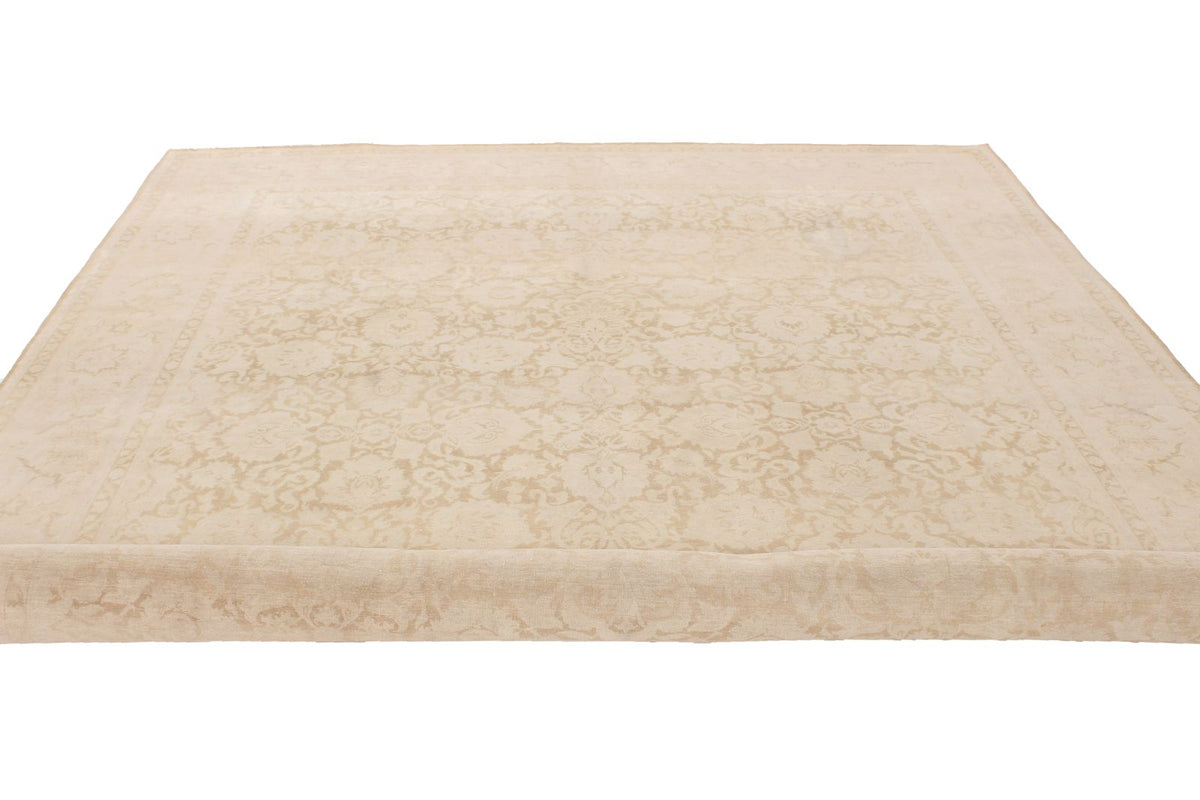 9x12 Brown and Ivory Turkish Traditional Rug