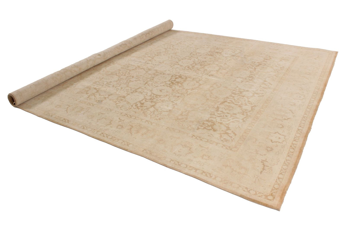 9x12 Brown and Ivory Turkish Traditional Rug