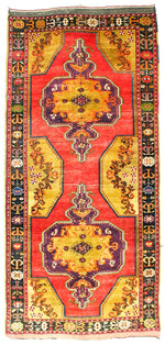 6x12 Red and Black Turkish Tribal Runner