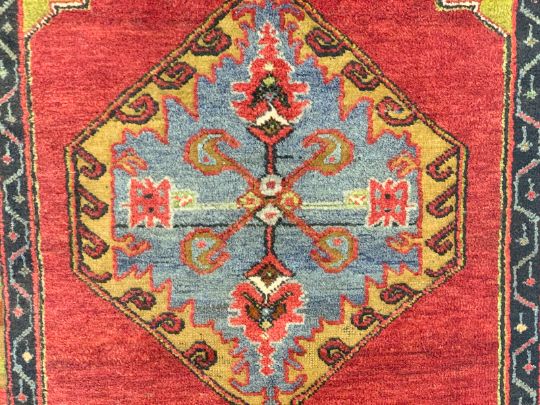 4x8 Red and Gold Turkish Tribal Rug