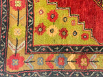 4x8 Red and Gold Turkish Tribal Rug