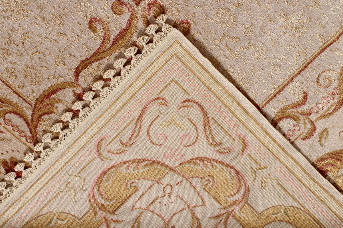 9x12 Ivory and Gray Turkish Traditional Rug