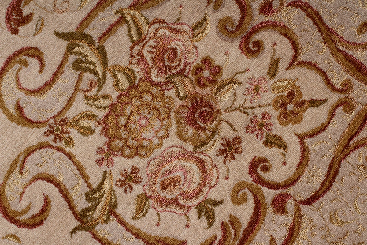 9x12 Ivory and Gray Turkish Traditional Rug