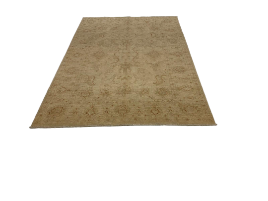 5x8 Ivory Turkish Oushak Rug