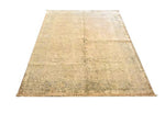 5x6 Beige and Brown Turkish Overdyed Rug