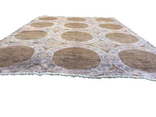 4x5 Purple and Brown Turkish Overdyed Rug