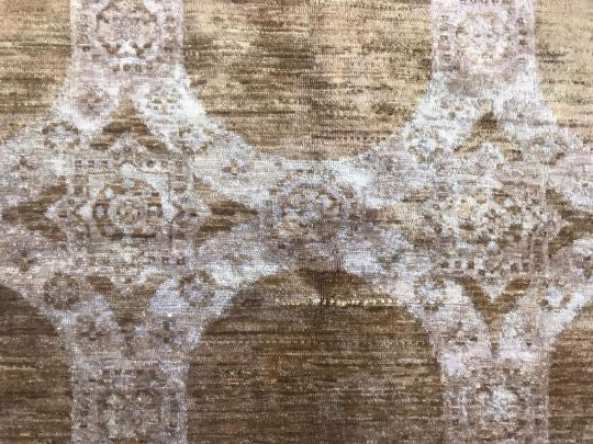 4x5 Purple and Brown Turkish Overdyed Rug