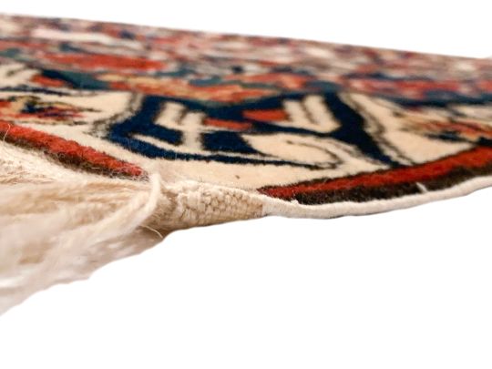 5x7 Beige and Red Kazak Tribal Rug