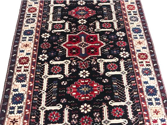 5x7 Red and Beige Kazak Tribal Rug